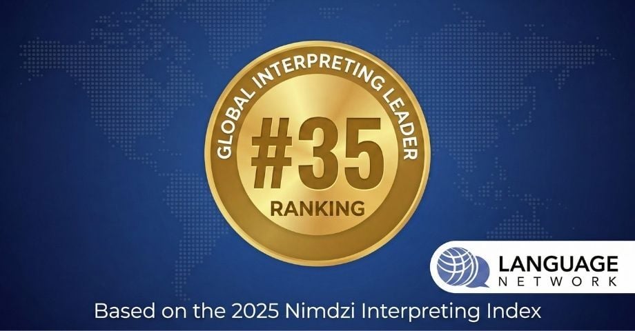 Language Network Ranked #35 in the 2025 Nimdzi Interpreting Index